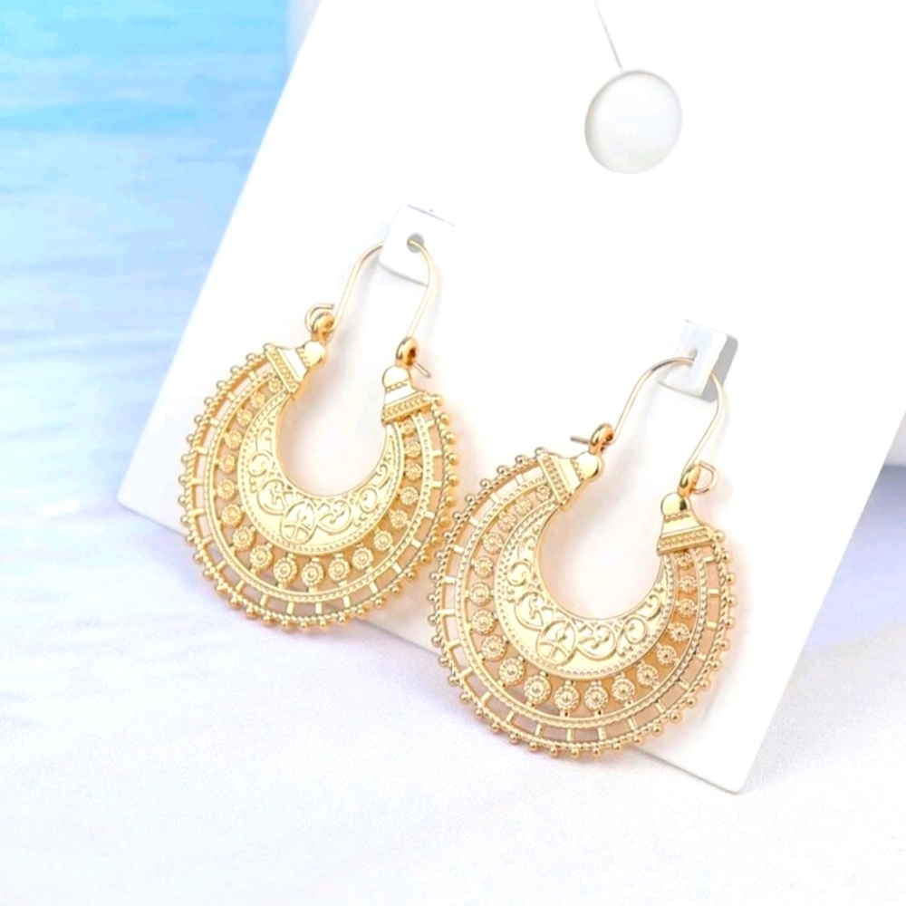 3/$15 - Emery Rose Hollow Out Hoop Earring